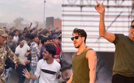 Stampede at ‘Bade Miyan Chote Miyan’ Promo in Lucknow