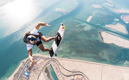 Abu Dhabi Makes Waves with the World’s Highest Skydive-to-Surf Jump