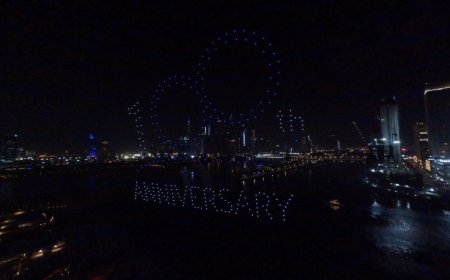 Dubai sky lights up with drone show celebrating 100 Years of Daikin